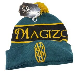 Fantastic Beasts Magizoologist Knit Beanie Hat Teal Yellow Bioworld New NWT
